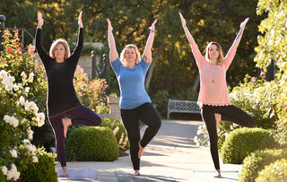 Three Woman in Vrikshasana (Tree Pose)