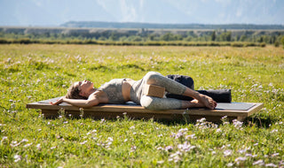 Supported Reclined Twist with Cork Yoga Block