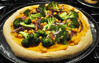 Broccoli-Squash Vegan Pizza