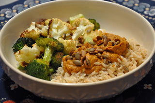 Meatless Monday: Veggies with Carrot, Ginger, Tahini Sauce