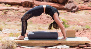 Upward Bow Pose Gray Standard Bolster