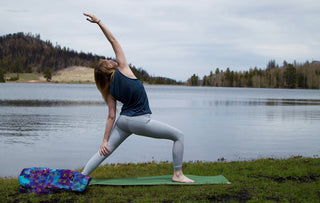 Viparita Virabhadrasana (Reverse Warrior Pose) on Para Rubber Mat - Juniper