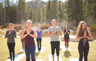 Yoga Class in Tadasana with Anjali Mudra