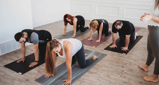 Yoga Class Practicing Cat Cow