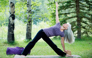 Trikonasana (Triangle Pose) with Block