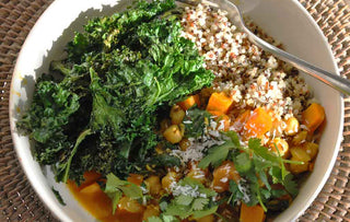 Yam, Chickpea and Spinach Coconut Curry