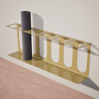 Yoga Mat Wall Bracket | Holds 3 Mats/Rollers - Hugger Mugger
