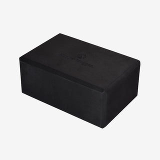 4 in. Recycled Foam Yoga Block - Black (Side View)