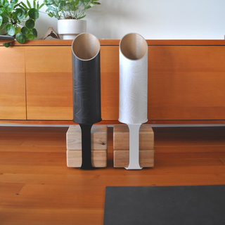 Yoga Mat Tube Floor Stand | White - Hugger Mugger