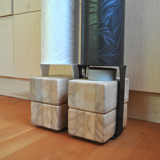 Yoga Mat Tube Floor Stand | White - Hugger Mugger