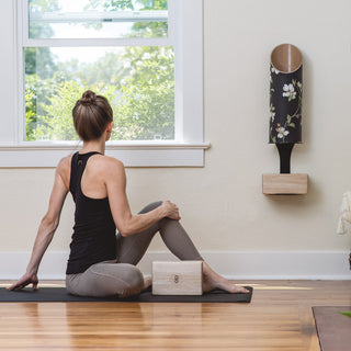 Yoga Mat Tube Wall Bracket | Black - Hugger Mugger