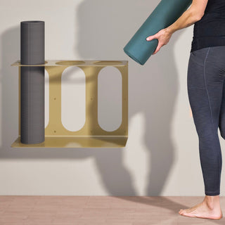 Yoga Mat Wall Bracket | Holds 3 Mats/Rollers - Hugger Mugger