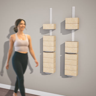 Yoga Block Wall Bracket | White - Hugger Mugger