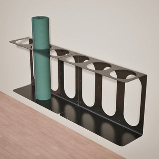 Yoga Mat Wall Bracket | Holds 3 Mats/Rollers - Hugger Mugger