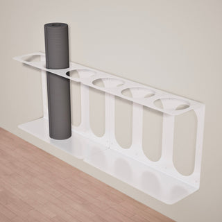 Yoga Mat Wall Bracket | Holds 3 Mats/Rollers - Hugger Mugger