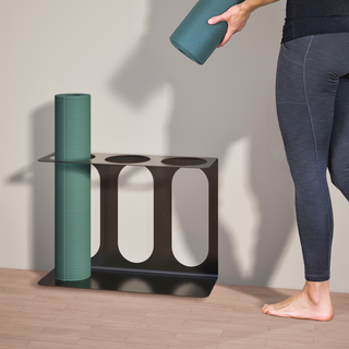 Yoga Mat Wall Bracket | Holds 3 Mats/Rollers - Hugger Mugger