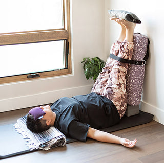 Legs up the Wall with Mexican Blanket - Gray