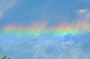iridescent clouds