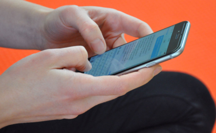 Person Texting on Cell Phone