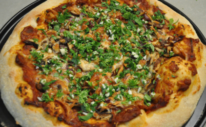 Shiitake Smoked Mozarella Pizza