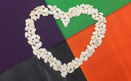 Pumpkin Seeds in Shape of Heart