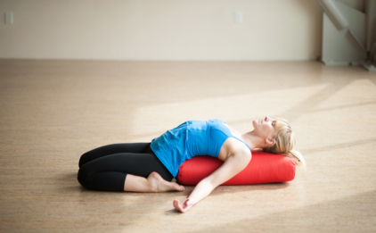 Supta Virasana (Hero Pose) on Standard Bolster - Poppy