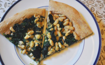 White Bean and Kale Pizza