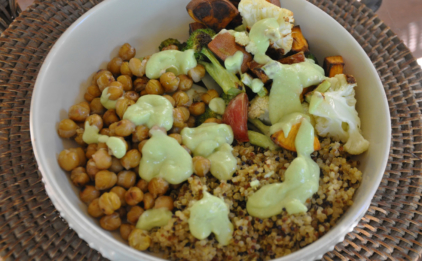 Quinoa Veggie Bowl with Avocado Sauce