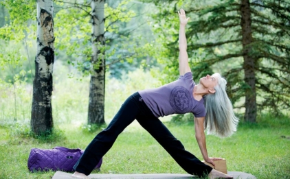 Trikonasana (Triangle Pose) with Block