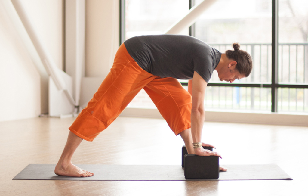 Parsvottanasana with Yoga Blocks