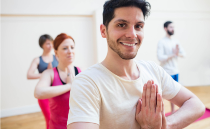 Man with Hands in Anjali Mudra