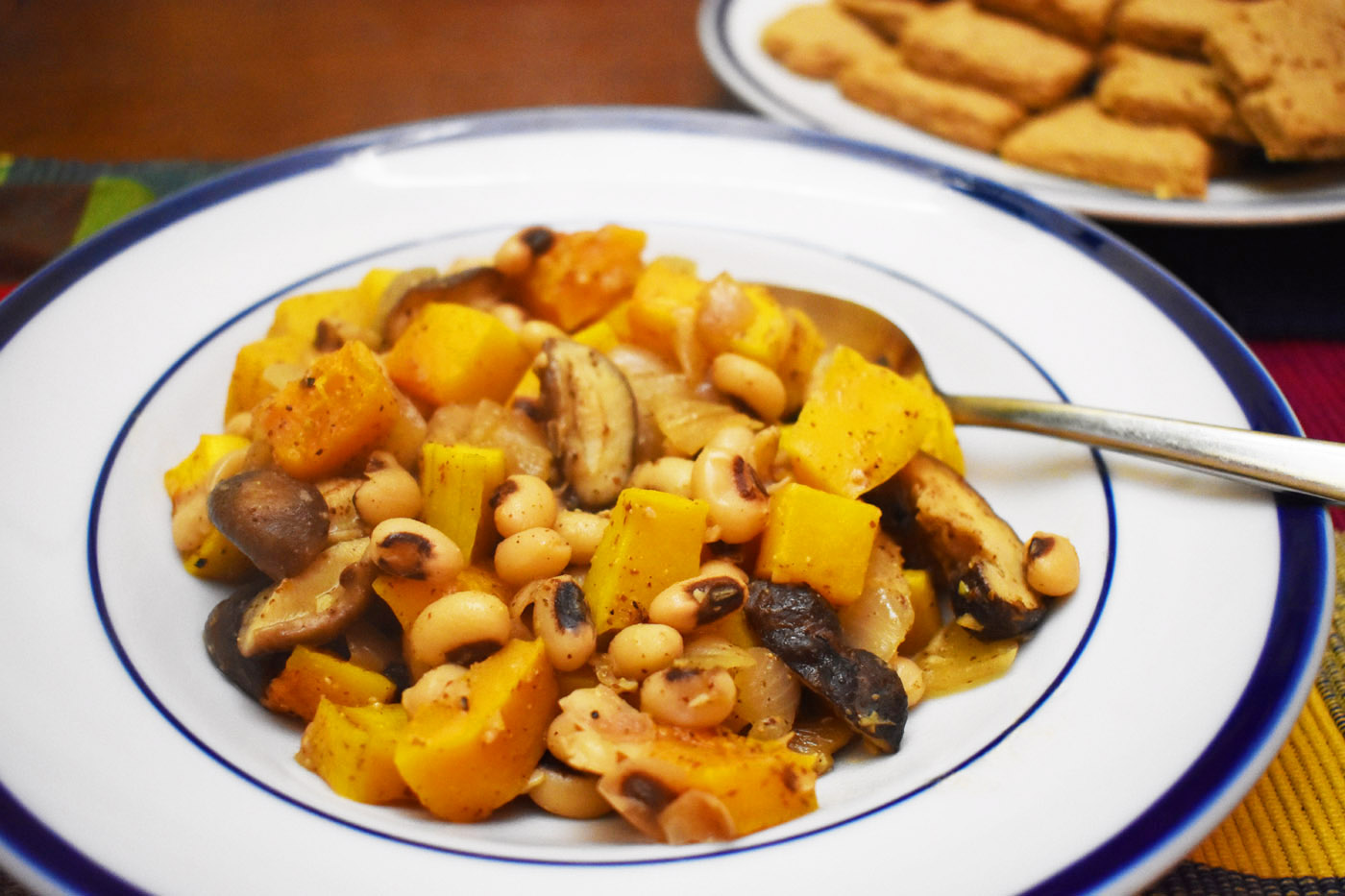 Black-Eyed Peas, Squash & Shiitakes