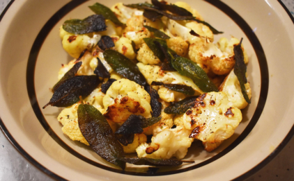 Roasted Cauliflower with Crispy Sage