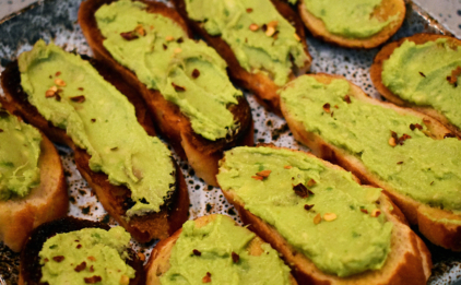Avocado-Tahini Crostini