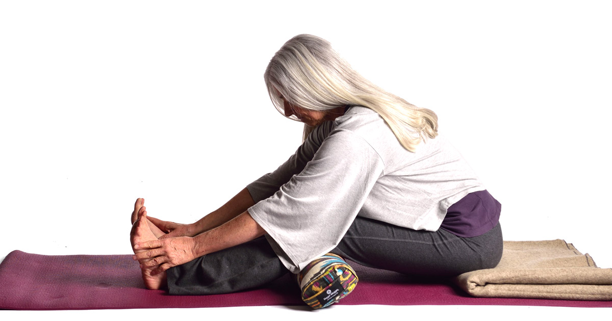 Forward Bend with Pranayama Bolster