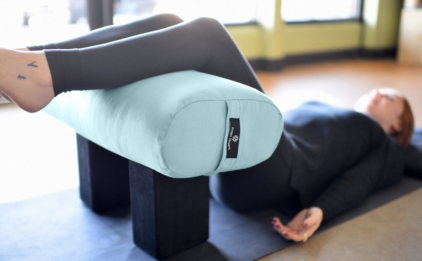 Stonehenge Pose with Standard Bolster - Rain, Recycled Foam Blocks - Black