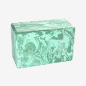 Main 4 in. Marbled Foam Yoga Block - Sea Green (Front View)