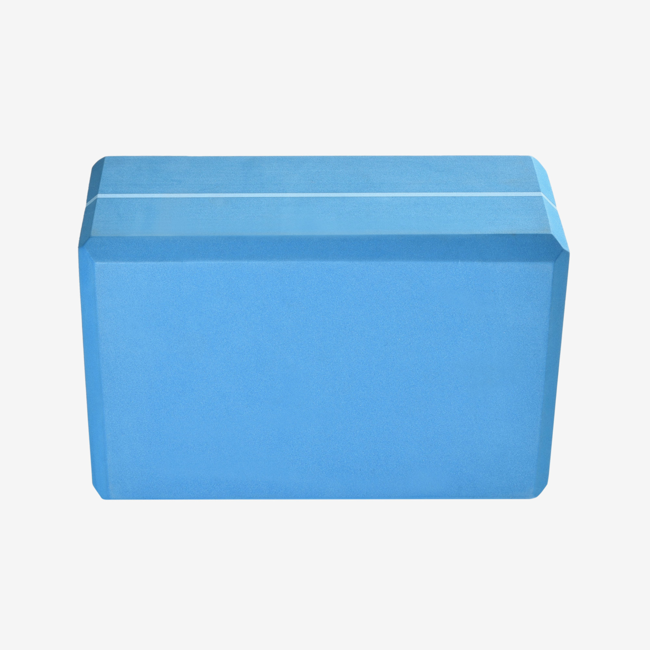 4 in. Foam Yoga Block - Blue (Back View)