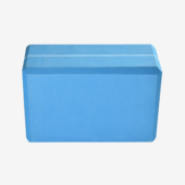 4 in. Foam Yoga Block - Blue (Back View)