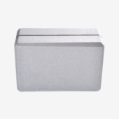 4 in. Foam Yoga Block - Gray (Back View)