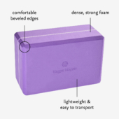 4 in. Foam Yoga Block - Purple (Diagram)