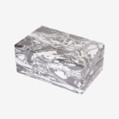 4 in. Marbled Foam Yoga Block - Storm (Side View)