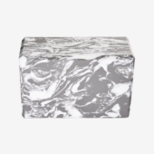 4 in. Marbled Foam Yoga Block - Storm (Back View)