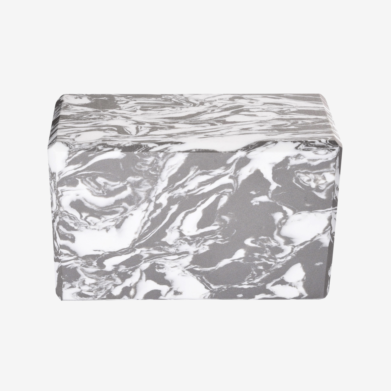 4 in. Marbled Foam Yoga Block - Storm (Back View)