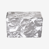 4 in. Marbled Foam Yoga Block - Storm (Back View)