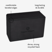 4 in. Recycled Foam Yoga Block - Hugger Mugger