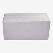 5 in. Big Foam Yoga Block - Gray (Back View)