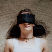 Silk Eye Pillow with Herbal Filling - Black