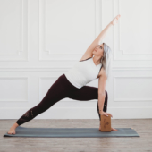Utthita Parsvakonasana (Extended Side Angle Pose) with Cork Block