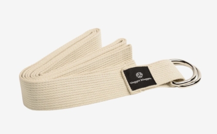 Cotton D-Ring 6 ft. Yoga Strap - Natural